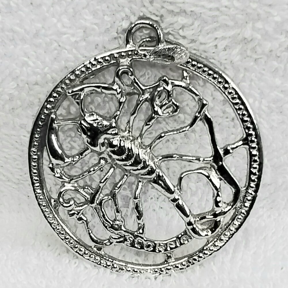 Beautiful 2 1/4" Holo Scorpio Pendant Good Weight High Quality Costume Jewelry!!